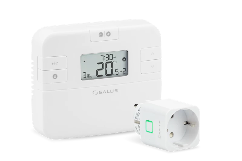 Draadloze programmeerbare thermostaat met stekker ontvanger Salus